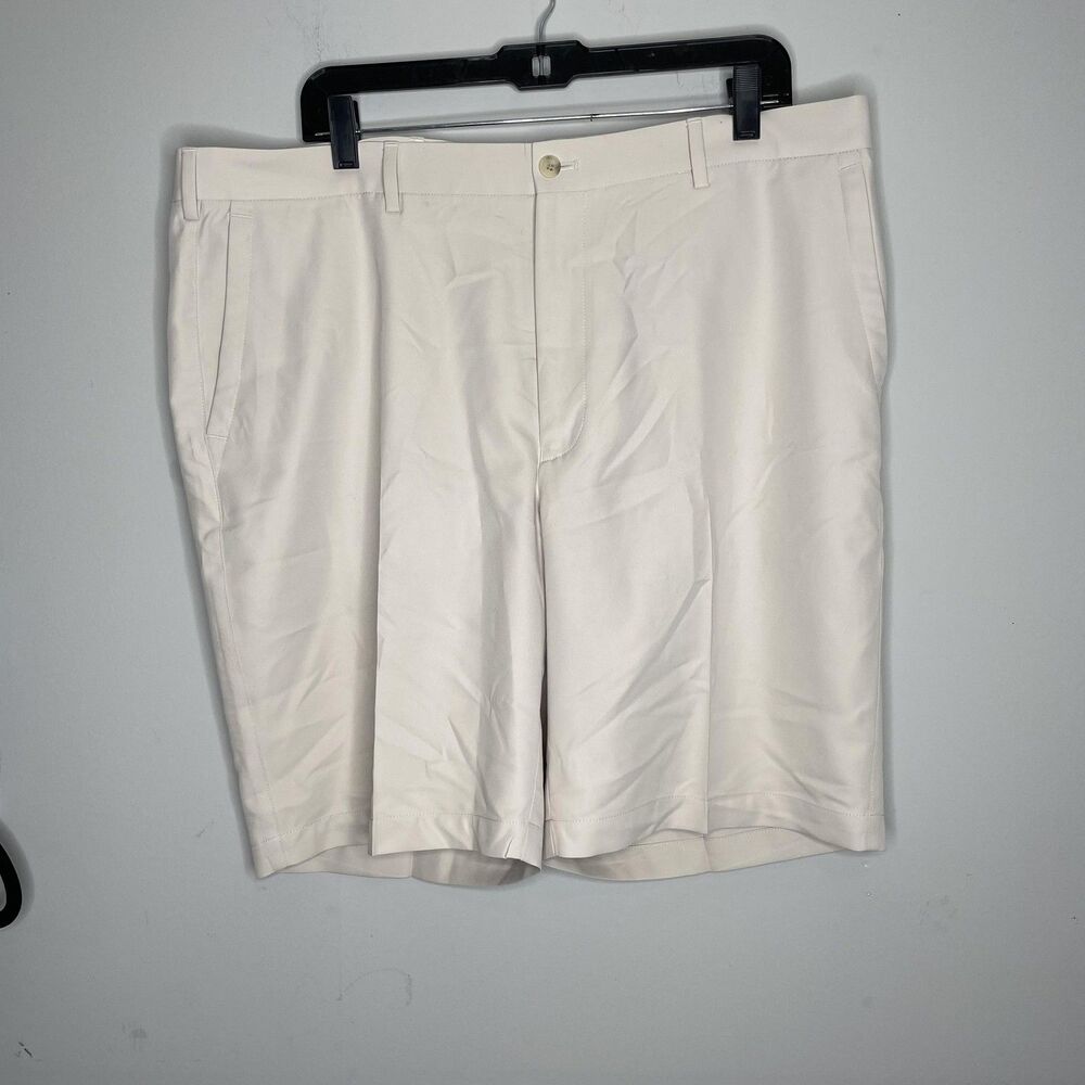 Peter Millar Shorts Mens 38 Khaki Golf Performance Stretch Stag Logo Casual